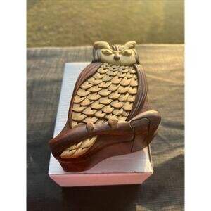 Owl Wooden Puzzle Intarsia, Great Condition- NIB